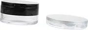Healeved 2 Sets Loose Powder Case with Mirror Travel Container for Makeup Puff Durable Storage Boxes for Loose Powder Blusher Glitter Women