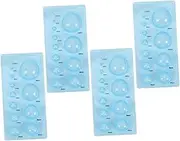 DIY Paper Quilling Mould 4pcs Plastic Quilling Moulds 3D Domes Half Ball Molds for Craft