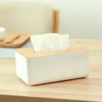 在飛比找momo購物網優惠-【LEBON】簡約木質面紙盒(衛生紙盒 抽取衛生紙盒 收納盒
