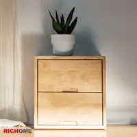 在飛比找PChome24h購物優惠-RICHOME沃德實木兩抽櫃