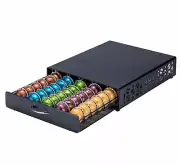 ZCDCP Nespresso Pod Holder Vertuo pod Storage Drawer Black Metal Coffee Pod H...