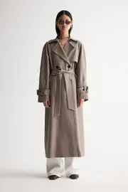 Marie Trench Coat Granite Size 14 | Elka Collective