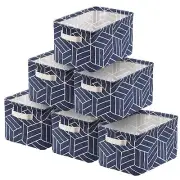 6 Pcs Storage Basket Foldable Cube Fabric Bins Square Mini Box Receive Organi...
