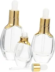 Mikinona 15ml Essential Oil Dropper Bottles Set 30ml Sub Bottle for Aromatherapy 50ml Refillable Glass Bottles Toiletry Travel Bottles Oil Dispensing Bottles for Household Travel