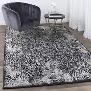 1 x Brand Ventures Brooklyn Intricate Floral Pewter Rug