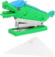 TEMPNAP Dragon Head Stapler for Office: Lovely Cartoon Stapler Desk Stationery Desktop Accessory Home Decor for Books Papers and Files