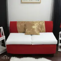 在飛比找momo購物網優惠-【伊登沙發床】典雅雙人沙發椅(紅)