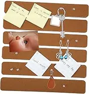 Parliky Polyester Felt Board Strips Memo Notice Boards with Push Pins for Wall