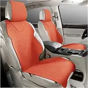 Car Seat Covers Suede Saddle Seat Kits Cushion Pad Half Covered for 90% Sedan SUV Set Cover Only 2 Seats Car Seat Cushion(Color 1)