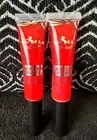2pk ITALIA DELUXE DIAMOND SHINE # 07 BRICK RED JELLY LIP GLOSS PLUMPING LIPGLOSS