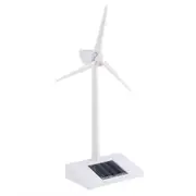Desktop Wind Turbine Model Solar Powered Windmills ABS Plastics White for Education or Fun