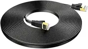 TEKERA Cat 8 Ethernet Cable, 15m High-Speed Flat Cat8 Ethernet Cable, 40Gbps 2000MHz Network Cable, Shielded RJ45 Cable Compatible with PC Gaming PS4 PS5 Xbox Modem Router,CAT0849