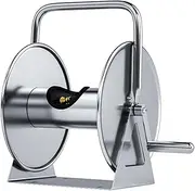 Garden Hose Reels, Stainless Steel Garden Hose Reel Holder, Portable Water Pipe Storage Rack, Wall/Floor Mounted, for Yard Lawn Farm Patio Hose, for Household Watering, Car Washing, Cleanin