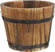BESPORTBLE Retro Wooden Pot Planter Multi-Functional Storage Bucket Random Style
