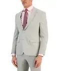 Hugo by Hugo Boss Men's Modern-Fit Check-Print Superflex Suit Jacket 44R Grey