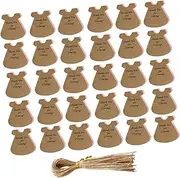 EXQUIMEUBLE 50 Sets Paper Present Tags with Hanging for Shower Birthday Party Decorations Blank Labels for Personalization for and Crafts