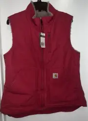 NWT Carhartt Women’s Sherpa Lined Vest Rugged Durable Warm Utility Workwear NEW