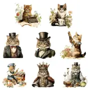 Fancy Cats Embellishments Junk Journal Scrapbook PICK ONE