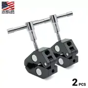 2PC Super Clamp with 1/4" & 3/8" Thread Hole Heavy Duty fr Camera GoPro Bike Bar