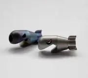 Titanium Shark Knife Bead Bottle Opener Key chain Beadwork Pendant Bead DIY EDC
