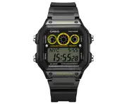 Casio Men's 45mm AE1300WH-1A Digital Resin Watch - Black/Yellow