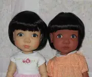 Global SUZI GIRL Doll Wig SIZE 9/10 BLACK (SHEEN) Doris Day Style (CB) (A) NWT