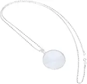 Joyzan 5X Necklace Magnifier, Magnifying Glass Pendant 1.7'' Lens Hanging Chain Monocle Magnifier Portable Pocket Jewellers Loupe For Library Reading Zooming Increase Vision Jewelry Crafts Needlework