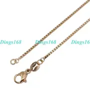 Designer Inspired 18K Rose Gold Filled 24inch 1.2mm Thin Box Chain Necklace C125