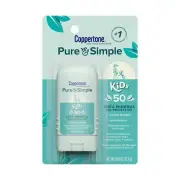 Coppertone PURE AND SIMPLE KIDS STICK, SPF 50, 0.49 OZ (Pack of 3)