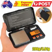 Mini Pocket Digital Scales 200g/0.01g Grams Jewellery Gold Weighing