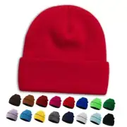 Pack Unisex Reversible Beanie for Men Women Men's Warm 1 1pack-2side-black/Red