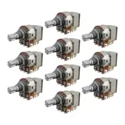FLEOR 10 A250K Volume Tone Short Split Shaft Audio Taper Push/Pull potentiometer