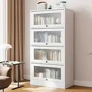 Glass Display Cabinets, Dustproof Protection Showcase, Display Case for Collectables, Flip-top Transparent Door, Trong Load-Bearing Capacity, Suitable for Home Storage, Etc (Color : 4f, Size : 80cm/