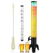 Beer Dispenser, 100oz/3.2 qt Mimosa Tower Dispenser with Ice Tube and LED Lig...