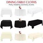180GSM Polyester Tablecloth Cover Round/Rectangle/Square for Weddings Parties