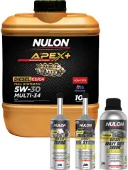 Nulon Apex+ 5W-30 Engine Oil 10L + Turbo Cleaner, Treatment & Extreme Clean