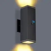 Outdoor Wall Lights 1 Pack,Modern Square Dusk to Dawn Porch Light,Integrated ...