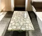 White Agate Coffee Table /Center handmade Coffee Table For Home Decor Interior