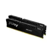 Kingston 32GB (2x16GB) DDR5 5200MHz CL40 UDIMM Fury Beast Black Heat Spreader Desktop PC Gaming Memory