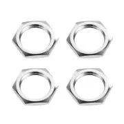 4 Set Guitar Nut and Washers 3/8" Input Output Jack Socket Nut Silver
