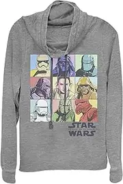 [STAR WARS] Women's Long Sleeve Cowl Neck Pullover, Gray