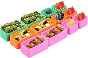 UKQRRTC 12Pcs Food Box Dividers Silicone Food Divider Insert Heat Resistant Food Box Inserts Meal Prep Containers for Vegetables Fruits Cheese Cubes Puddings