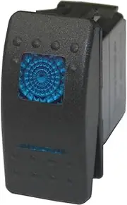 12V/24V MOMENTARY Carling Type Rocker Switch Plain Cover 500BM Universal fits Toyota Nissan Holden Mitsubishi Ford Amarok etc. LED Blue