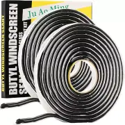 2 Pack Butyl Seal Tape, 3/8" X 30 Feet Black Rubber Sealant Tape, Leak Proof Put