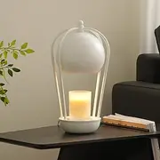 Candle Warmer Lamp,ishphso Wax Melt Warmer with Timer Dimmable, White Lily flower Lamp for Home Office Essentials, Modern Aesthetic,Contemporary, Anniversary