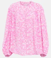 [Isabel Marant] Isabel Marant Brunille silk-blend chiffon blouse AU 10 multicoloured
