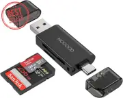 USB-C Memory Card Reader SD TF Adapter USB 2.0 for MacBook Pro iPad Galaxy