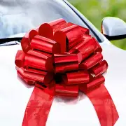 Zoe Deco Big Car Bow (Red, 46 Cm), Gift Bows, Giant Bow for Car, Birthday Bow -