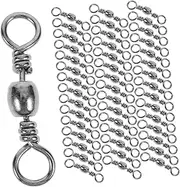 JOINPAYA Fishing Tackle Swivels Connectors for Freshwater Saltwater Durable Fish Line Connector Convenient Fishing Accessories for Lure up Bait Rigging
