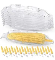 9pcs Corn Trays with 20pcs Corn Holders on the Cob
